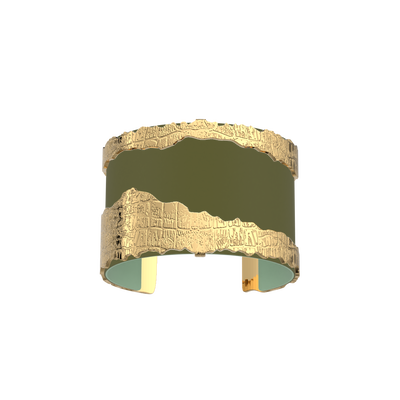 Caïman bracelet, Olive / Fresh Water reversible insert caiman-bracelet-olive-fresh-water-reversible-insert-pack_manchettes_essentielles