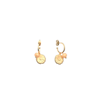Summer Girafe Earrings Pearls Coral, Gold Finish image number 1