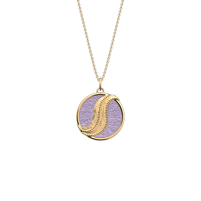 Drapé necklace, Wild Violet / Metallic Lavender reversible insert  drape-necklace-wild-violet-metallic-lavender-reversible-insert-pack_colliers