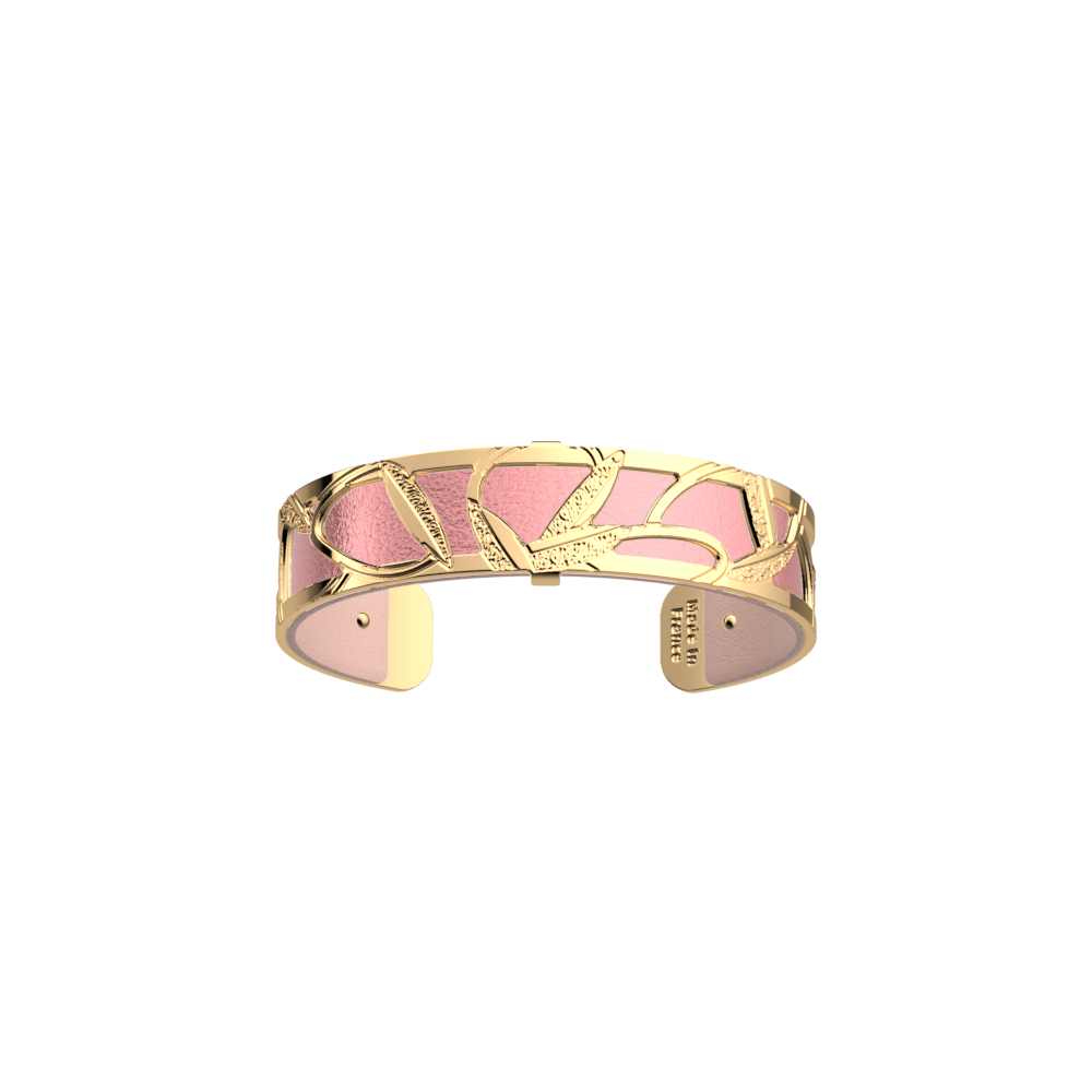 BRACELET GEORGETTE ARGENTE AVEC LANGUETTE CUIR GOLD