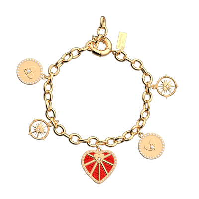 Bracelet chaîne Cœur Céleste Pampille, cuir réversible Rouge Passion / Glamour bracelet-chaine-c-ur-celeste-pampille-cuir-reversible-rouge-passion-glamour-pack_bracelets_chaines_joncs