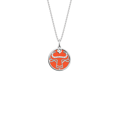 Taurus necklace, Copper / Mango reversible insert taurus-necklace-copper-mango-reversible-insert-pack_collier_zodiaque