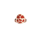Bague Girafe, Finition dorée rose, Paillettes Noires / Rouge image number 2