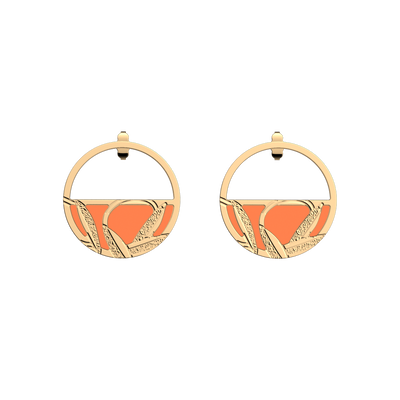 Rose des Sables earrings, Orange Glitter / Soft Orange reversible inserts rose-des-sables-earrings-orange-glitter-soft-orange-reversible-inserts-pack_bo_pendantes