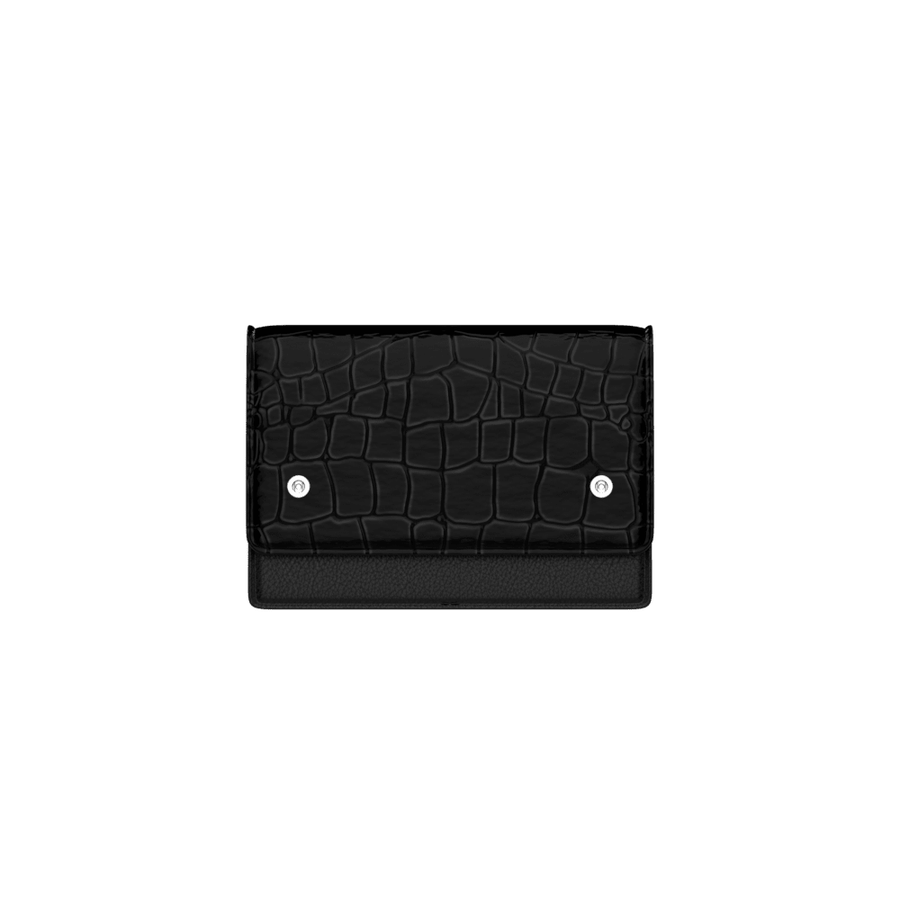 Sac Le Mini, Croco Noir/Vert Paillette - Les Georgettes - Modalova