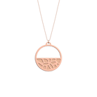Nenuphar Necklace, Rose gold finish, Blue Crackle / Pink Metal image number 2