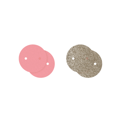 Cuir - Boucles d'oreilles, Rose Grainé / Paillettes Radieuses cuir-boucles-d-oreilles-rose-graine-paillettes-radieuses