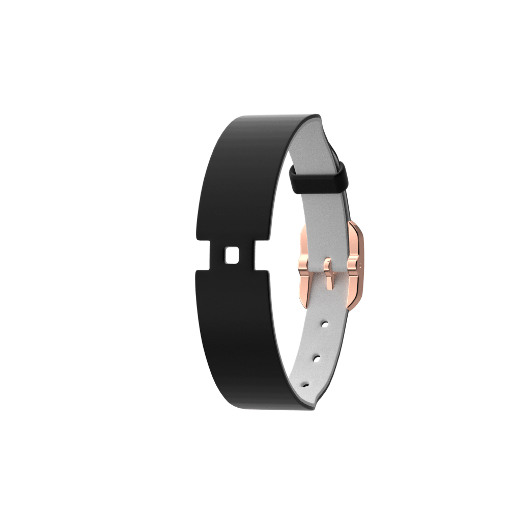 White leather watch strap with rose gold buckle sale