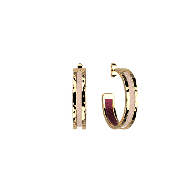 Pure Martelée earrings, Pomegranate / Sugared Almond reversible inserts pure-martelee-earrings-pomegranate-sugared-almond-reversible-inserts-pack_bo_creoles