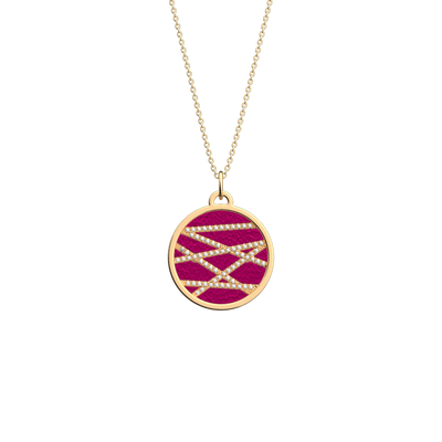 Liens necklace, Exotic Fuchsia / Pink Amaryllis reversible insert liens-necklace-exotic-fuchsia-pink-amaryllis-reversible-insert-pack_colliers