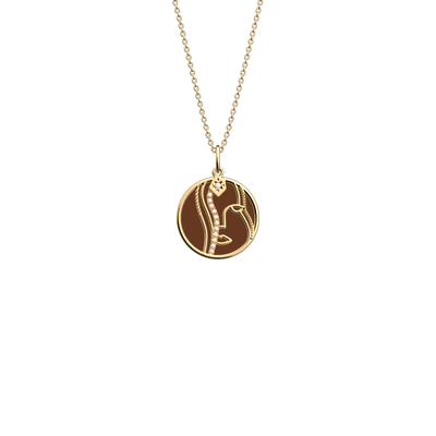 Libra necklace, Terracotta / Bronze reversible insert  libra-necklace-terracotta-bronze-reversible-insert-pack_collier_zodiaque