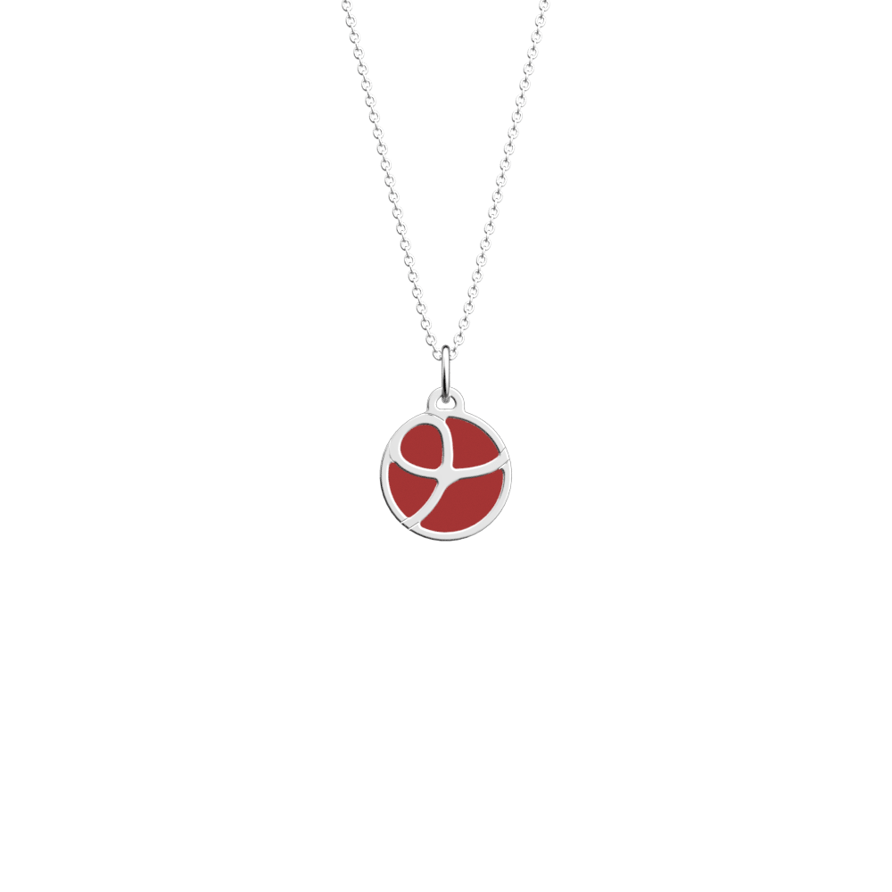 Collier Valse, cuir réversible Bleu Pétrole / Framboise image number 2