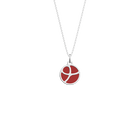 Collier Valse, cuir réversible Bleu Pétrole / Framboise image number 2