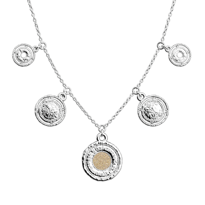 Pépite Pampille necklace, Cream / Gold Glitter reversible insert pepite-pampille-necklace-cream-gold-glitter-reversible-insert-pack_colliers