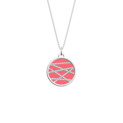 Liens necklace, Pink Amaryllis / Exotic Fuchsia reversible insert  liens-necklace-pink-amaryllis-exotic-fuchsia-reversible-insert-pack_colliers