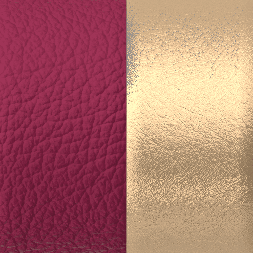 Manchette Ondes, cuir réversible Vigne / Beige Irisé image number 4