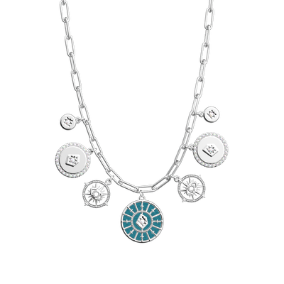Collier Astrale Pampille, cuir réversible Écailles Bleutées / Bleu Georgettes collier-astrale-pampille-cuir-reversible-ecailles-bleutees-bleu-georgettes-pack_colliers