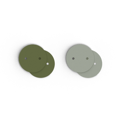 Leather insert - Earrings, Olive / Fresh Water leather-insert-earrings-olive-fresh-water