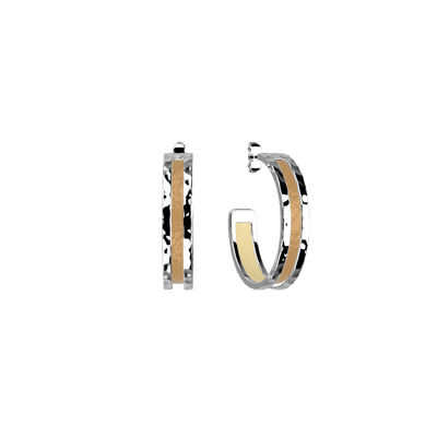 Pure Martelée earrings, Caramel / Fine Sand reversible inserts pure-martelee-earrings-caramel-fine-sand-reversible-inserts-pack_bo_creoles
