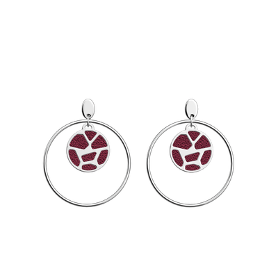 Boucles d'oreilles Girafe, cuirs réversibles Grenade / Dragée boucles-d-oreilles-girafe-cuirs-reversibles-grenade-dragee-pack_boucles_d_oreilles_essentielles_et_precieuses
