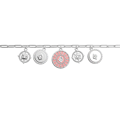 Bracelet chaîne Astrale Pampille, cuir réversible Jasmin / Rose Métal bracelet-chaine-astrale-pampille-cuir-reversible-jasmin-rose-metal-pack_bracelets_chaines_joncs