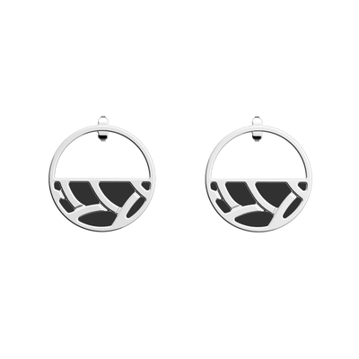 Boucles d'oreilles Tresse, cuirs réversibles Blanc / Noir boucles-d-oreilles-tresse-cuirs-reversibles-blanc-noir-pack_bo_pendantes