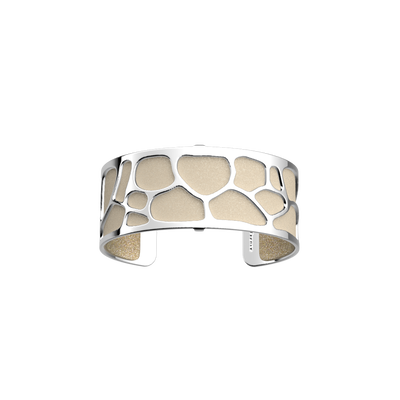 Léopard Bracelet, Cream / gold glitter reversible insert -leopard-bracelet-cream-gold-glitter-reversible-insert-pack_manchettes_essentielles
