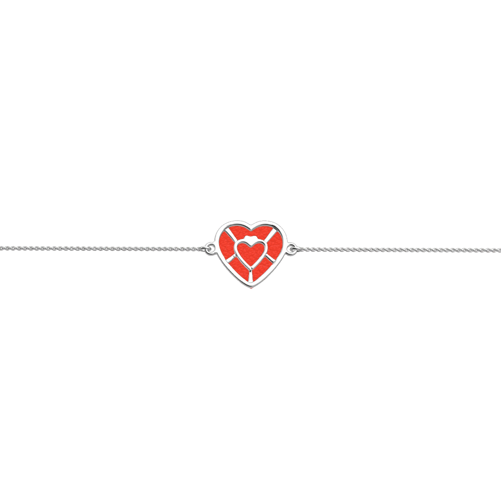 Bracelet Caur, cuir réversible / Rouge Passion - Les Georgettes - Modalova