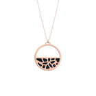Nenuphar Necklace, Rose gold finish, Blue Crackle / Pink Metal image number 1