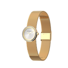 Milan mesh watch - Gold finish, Précieuse round watch case image