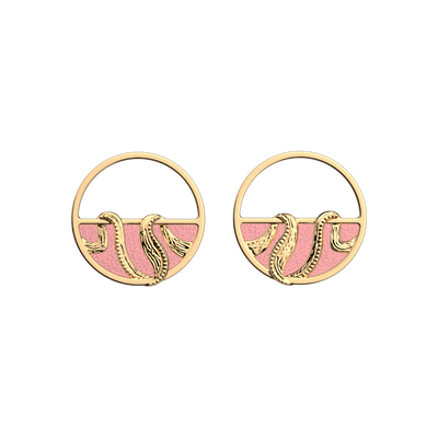 Drapé earrings, Jasmine / Metallic Pink reversible inserts drape-earrings-jasmine-metallic-pink-reversible-inserts-pack_boucles_d_oreilles_essentielles_et_precieuses