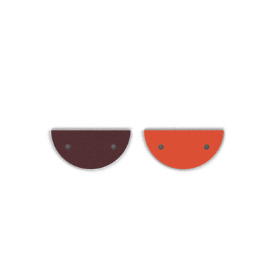 Cuir - Colliers, Prune / Orange Sanguine cuir-colliers-prune-orange-sanguine
