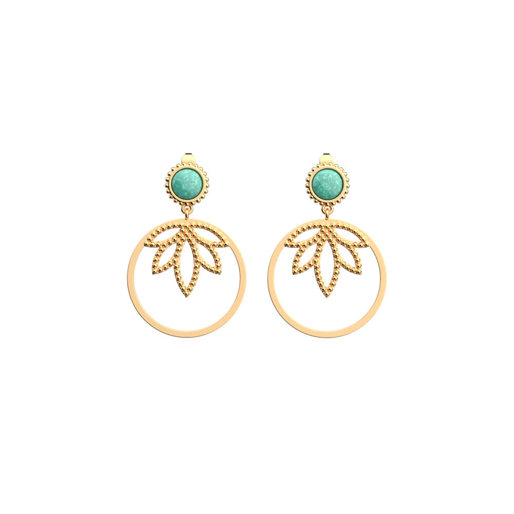 Boucles d'oreilles Lotus Perle - Les Georgettes - Modalova
