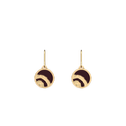 Boucles d'oreilles Nomade, cuir réversibles Prune / Gazelle image