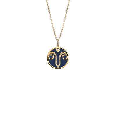 Aries necklace, Sun / Navy Blue reversible insert aries-necklace-sun-navy-blue-reversible-insert-pack_collier_zodiaque