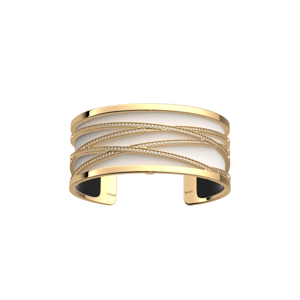 Liens Bracelet, Gold finish, Black / White image number 2
