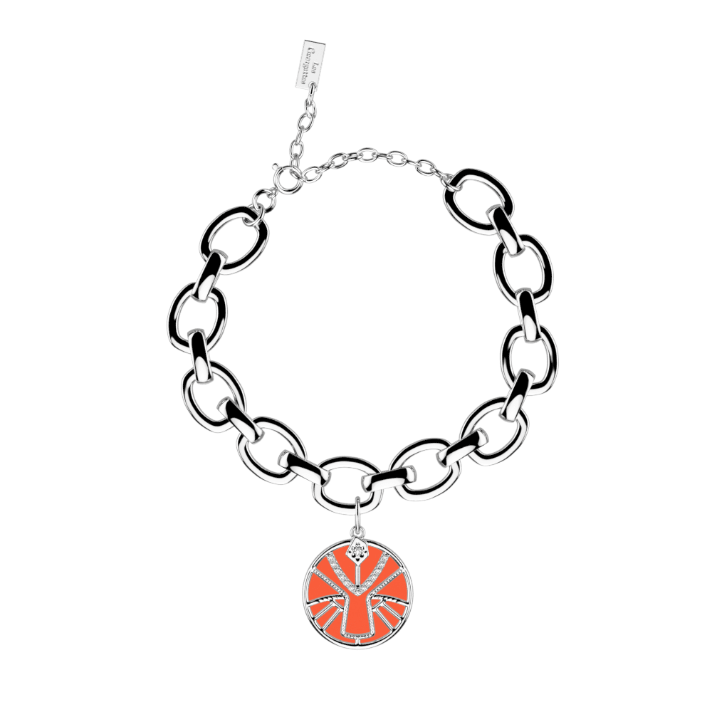 Bracelet Lion, cuir réversible Mango / Cuivre - Les Georgettes - Modalova