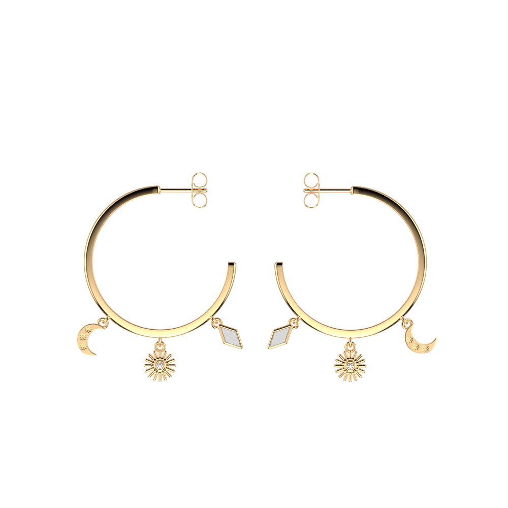 Boucles d'oreilles Luna - Les Georgettes - Modalova