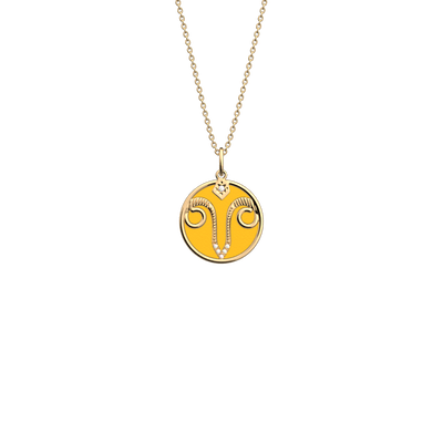 Aries necklace, Sun / Navy Blue reversible insert aries-necklace-sun-navy-blue-reversible-insert-pack_collier_zodiaque