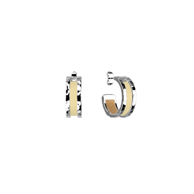 Boucles d'oreilles Pure Martelée, cuirs réversibles Caramel / Sable Fin boucles-d-oreilles-pure-martelee-cuirs-reversibles-caramel-sable-fin-pack_bo_creoles