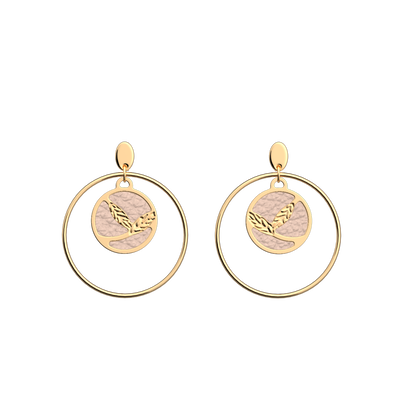 Boucles d'oreilles Épis de Blé, cuirs réversibles Grenade / Dragée boucles-d-oreilles-epis-de-ble-cuirs-reversibles-grenade-dragee-pack_boucles_d_oreilles_essentielles_et_precieuses