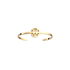 Ibiza Bangle, Gold Finish,  Cream / Gold Glitter  image number 1