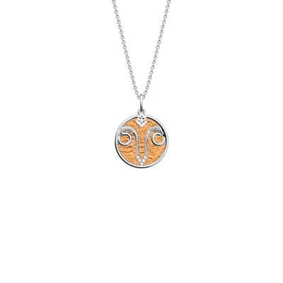 Taurus necklace, Bronze / Terracotta reversible insert  taurus-necklace-bronze-terracotta-reversible-insert-pack_collier_zodiaque