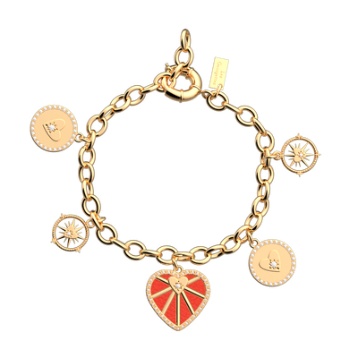 Bracelet chaîne Cœur Céleste Pampille, cuir réversible Rouge Passion / Glamour bracelet-chaine-c-ur-celeste-pampille-cuir-reversible-rouge-passion-glamour-pack_bracelets_chaines_joncs