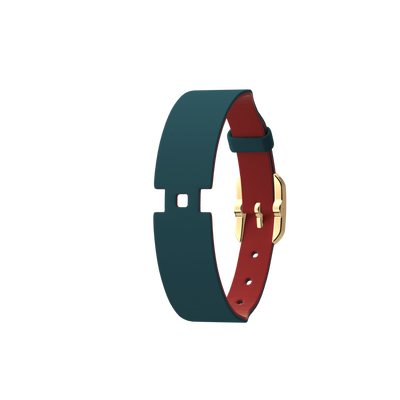 Petrol Blue / Raspberry Single Wrap Leather strap,  Gold finish buckle petrol-blue-raspberry-single-wrap-leather-strap-gold-finish-buckle-le_simple_tour