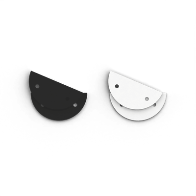 Leather insert - Earrings, Black / White leather-insert-earrings-black-white-creoles