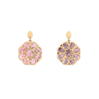Boucles d'oreilles Arabesque, cuir réversibles Khôl Noir / Paillettes Orientales image number 2