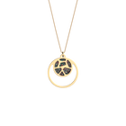 Girafe Necklace, Gold finish, Patent Soft Raspberry / Multicoloured Glitter image number 2