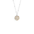 Collier Girafe, Finition argentée, Créme / Paillettes Dorées image number 2