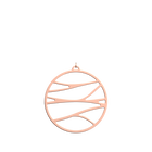Pendentif Écorces Rond 45 mm, Finition dorée rose image number 1